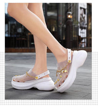 Load image into Gallery viewer, Summer Women Breathable Sandals Beach Shoes Women Slippers Slides Fashion Sandal Clogs Lightweight Walking Shoes With Chain Comfortable Shoes Around The House
