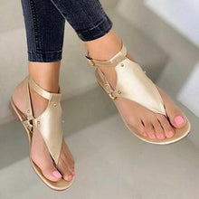 Load image into Gallery viewer, Summer Women's Sandals Fashion Fat Bottom Female Clip Toe Shoes Outdoor Beach Sandal Flat Sandal Ankle Strap Open Toe Breathable Summer Sandals Adjustable Buckle Strap Women Sandals
