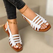 Load image into Gallery viewer, Summer Women's Sandals Fashion Fat Bottom Female Clip Toe Shoes Outdoor Beach Sandal Flat Sandal Ankle Strap Open Toe Breathable Summer Sandals Adjustable Buckle Strap Women Sandals
