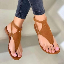 Load image into Gallery viewer, Summer Women's Sandals Fashion Fat Bottom Female Clip Toe Shoes Outdoor Beach Sandal Flat Sandal Ankle Strap Open Toe Breathable Summer Sandals Adjustable Buckle Strap Women Sandals
