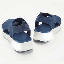 Load image into Gallery viewer, Summer Women Sandals Solid Color Open Toe Casual Shoes Hollow Out Slip-On Mesh Platform Fit Anti Slip Shoes Hollow Out Slip-On Mesh Soft Sandals Low Heeled Comfort Casual Sports Shoes
