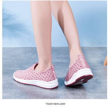 Load image into Gallery viewer, Summer Womens Shoes Breathable Mesh Sneakers Slip On Flats Espadrilles Fashion Trainers Women Comfortable Pink Couple Shoes Outdoor Walking Footwear Shoes
