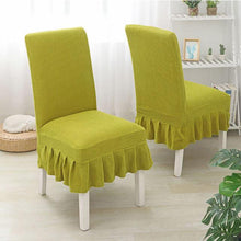 Load image into Gallery viewer, Super Soft Polar Fleece Fabric Skirt Style Chair Cover Elastic Chair Covers Spandex For Kitchen Wedding Chair Covers Dining Room Washable Furniture Chair for Kids Pets Home Ceremony Banquet Wedding Party
