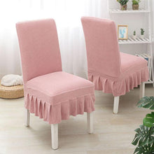 Load image into Gallery viewer, Super Soft Polar Fleece Fabric Skirt Style Chair Cover Elastic Chair Covers Spandex For Kitchen Wedding Chair Covers Dining Room Washable Furniture Chair for Kids Pets Home Ceremony Banquet Wedding Party
