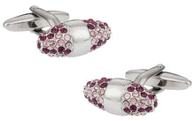 Load image into Gallery viewer, Swarovski Crystal Cone Cufflinks Amethyst
