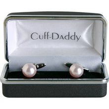 Load image into Gallery viewer, Swarovski Crystal Rosaline Pearl Cufflinks

