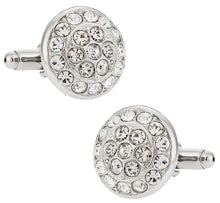 Load image into Gallery viewer, Swarovski Round Cufflinks
