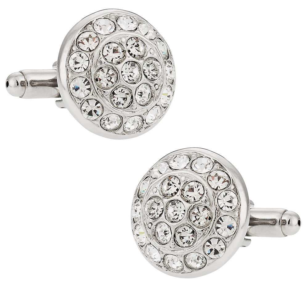 Swarovski Round Cufflinks