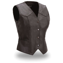 Load image into Gallery viewer, Sweet Sienna Women's Motorcycle Leather Vest
