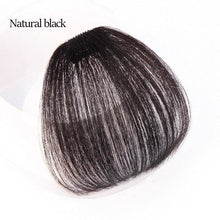 Load image into Gallery viewer, Synthetic Air Bangs Heat Resistant Hairpieces Hair Women Natural Short Black Brown Bangs Hair Clips For Extensions Natural Flat Neat Bangs With Temples For Women One Piece Hairpiece
