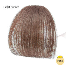 Load image into Gallery viewer, Synthetic Air Bangs Heat Resistant Hairpieces Hair Women Natural Short Black Brown Bangs Hair Clips For Extensions Natural Flat Neat Bangs With Temples For Women One Piece Hairpiece
