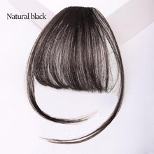 Load image into Gallery viewer, Synthetic Air Bangs Heat Resistant Hairpieces Hair Women Natural Short Black Brown Bangs Hair Clips For Extensions Natural Flat Neat Bangs With Temples For Women One Piece Hairpiece
