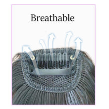 Load image into Gallery viewer, Synthetic Air Bangs Heat Resistant Hairpieces Hair Women Natural Short Black Brown Bangs Hair Clips For Extensions Natural Flat Neat Bangs With Temples For Women One Piece Hairpiece
