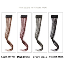 Load image into Gallery viewer, Synthetic Hair Bangs Clip In Front Side Bangs Fake Fringe Hair Extensions For Women Natural Hairpiece Natural Flat Neat side Bangs With Temples For Women One Piece Hairpiece
