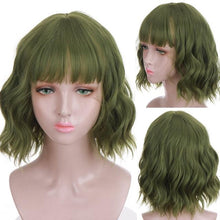 Load image into Gallery viewer, Synthetic Wigs For Women Daily Cosplay Long Water Wave  Lolita Wig With Bangs Cold Brown Heat Resistant Hair Bob Wigs For Black Women Cosplay Wigs For Women Gifts for Girlfriends
