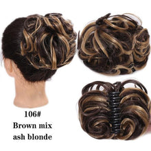 Load image into Gallery viewer, Synthetic Women's Hair Bun Bands Short Curly Chignon Hairpins Claw In Hairpieces for Fake False Hair Scrunchy Black Brown Wigs For Black Women Cosplay Wigs For Women
