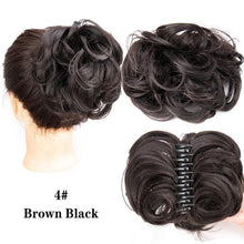 Load image into Gallery viewer, Synthetic Women's Hair Bun Bands Short Curly Chignon Hairpins Claw In Hairpieces for Fake False Hair Scrunchy Black Brown Wigs For Black Women Cosplay Wigs For Women
