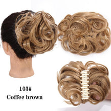 Load image into Gallery viewer, Synthetic Women's Hair Bun Bands Short Curly Chignon Hairpins Claw In Hairpieces for Fake False Hair Scrunchy Black Brown Wigs For Black Women Cosplay Wigs For Women
