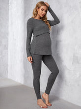 Load image into Gallery viewer, Women's Maternity Solid 2 Pieces Set - # WOAA51310001-PRG-NURSG
