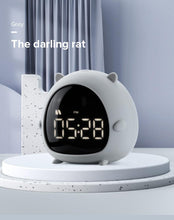 Load image into Gallery viewer, Table Clock Cute Alarm Clock Cute Toddler Alarm Clock Dimming Sleep Training Clock with Night Light Kids Wake Up Clock USB Rechargeable Easy Setting Kids Bedside Kids Night Wake Up Light Multi Function Alarm Clock for For Child Children Home Decoration
