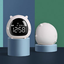 Load image into Gallery viewer, Table Clock Cute Alarm Clock Cute Toddler Alarm Clock Dimming Sleep Training Clock with Night Light Kids Wake Up Clock USB Rechargeable Easy Setting Kids Bedside Kids Night Wake Up Light Multi Function Alarm Clock for For Child Children Home Decoration
