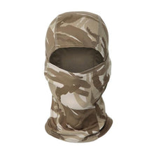Load image into Gallery viewer, Tactical Camouflage Balaclava Full Face Mask CS Wargame Army Hunting Cycling Sports Helmet Liner Military Multiamp CP Skating Hat Motorbike Biker Racing Breather Mask Tactical Airsoft Cap Scarf Mask Ski Hat Spring Summer For Men Women
