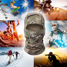 Load image into Gallery viewer, Tactical Camouflage Balaclava Full Face Mask CS Wargame Army Hunting Cycling Sports Helmet Liner Military Multiamp CP Skating Hat Motorbike Biker Racing Breather Mask Tactical Airsoft Cap Scarf Mask Ski Hat Spring Summer For Men Women
