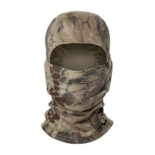 Load image into Gallery viewer, Tactical Camouflage Balaclava Full Face Mask CS Wargame Army Hunting Cycling Sports Helmet Liner Military Multiamp CP Skating Hat Motorbike Biker Racing Breather Mask Tactical Airsoft Cap Scarf Mask Ski Hat Spring Summer For Men Women
