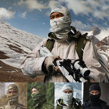 Load image into Gallery viewer, Tactical Camouflage Balaclava Full Face Mask CS Wargame Army Hunting Cycling Sports Helmet Liner Military Multiamp CP Skating Hat Motorbike Biker Racing Breather Mask Tactical Airsoft Cap Scarf Mask Ski Hat Spring Summer For Men Women
