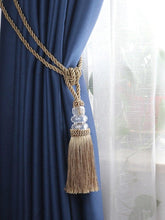 Load image into Gallery viewer, Tassel Curtain Tieback Crystal Bead Hanging Ball Tie Room Accessories Holder Buckle Rope Bandage Holdback Window Shade Curtain Tie Back Tassel Tie Backs for Curtain Beautiful Curtain Holdback Rope
