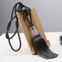 Load image into Gallery viewer, Tassel Curtain Tieback Crystal Bead Hanging Ball Tie Room Accessories Holder Buckle Rope Bandage Holdback Window Shade Curtain Tie Back Tassel Tie Backs for Curtain Beautiful Curtain Holdback Rope
