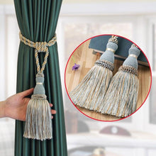 Load image into Gallery viewer, Tassel Curtain Tiebacks Home Decoration Handmade Curtain Holders Clips Hanging Balls Curtain Accessories Curtain Tie backs Curtain Handmade Tiebacks Decorative Curtain Holdbacks With Tassel
