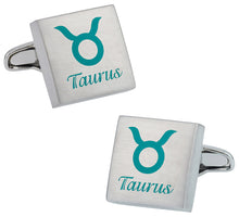 Load image into Gallery viewer, Taurus Zodiac Sign Cufflinks
