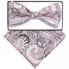 Load image into Gallery viewer, Vittorio Farina Two Tone Designer Bow Tie &amp; Pocket Square

