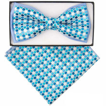 Load image into Gallery viewer, Vittorio Farina Two Tone Designer Bow Tie &amp; Pocket Square
