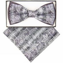 Load image into Gallery viewer, Vittorio Farina Two Tone Designer Bow Tie &amp; Pocket Square
