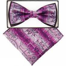 Load image into Gallery viewer, Vittorio Farina Two Tone Designer Bow Tie &amp; Pocket Square
