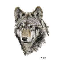 Load image into Gallery viewer, Temporary Animal Head Wolf Design Waterproof Body Sticker Fashion Tattoo For Womens Mens
