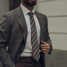 Load image into Gallery viewer, Velletri - Silk Jacquard Tie - Steel
