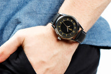 Load image into Gallery viewer, Black and Gold Classic Watch
