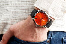 Load image into Gallery viewer, Orange Sunburst Watch
