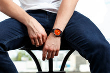Load image into Gallery viewer, Orange Sunburst Watch
