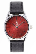 Load image into Gallery viewer, Burgundy Sunburst Watch
