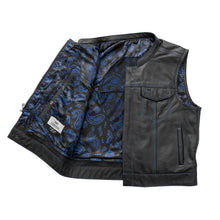 Load image into Gallery viewer, The Club Cut Men's Motorcycle Leather Vest, Multiple Color Options
