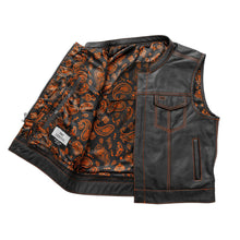 Load image into Gallery viewer, The Club Cut Men's Motorcycle Leather Vest, Multiple Color Options
