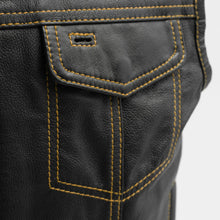 Load image into Gallery viewer, The Club Cut Men's Motorcycle Leather Vest, Multiple Color Options
