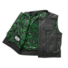 Load image into Gallery viewer, The Club Cut Men's Motorcycle Leather Vest, Multiple Color Options
