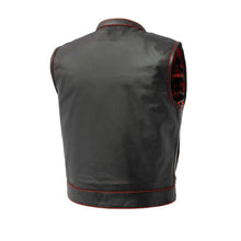 Load image into Gallery viewer, The Club Cut Men's Motorcycle Leather Vest, Multiple Color Options
