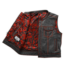 Load image into Gallery viewer, The Club Cut Men's Motorcycle Leather Vest, Multiple Color Options
