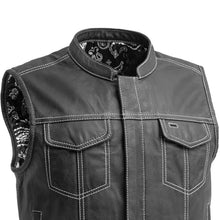 Load image into Gallery viewer, The Club Cut Men's Motorcycle Leather Vest, Multiple Color Options
